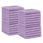 AmazonBasics Cotton Washcloth/Face Towel - 448 GSM - Pack of 24, Lavender