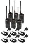 6 Motorola RDU4103 - UHF 4 Watt 10 Channel Radios & 6 Motorola HKLN4606 Remote Speaker Microphones