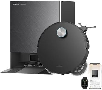 DREAME X60 Ultra Robot Vacuum and Mop, 3.13in Ultra-Thin Design, 3.47in Obstacle Clearing, 35,000Pa Suction, Self Emptying&Refilling, Mop Self-Cleaning, 100% Detangling, 280+Obstacle Avoidance, Black