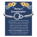 BNQL Nanny Gifts from Granddaughter Bracelet Nanny and Granddaughter Gifts from Nanny Bracelet Jewelry Gifts for Babysitter, Large, Stainless Steel, no gemstone