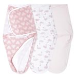 aden + anais Essentials Easy Wrap Swaddle, Cotton Knit Baby Wrap, Newborn Wearable Swaddle Sleep Sack, 3 Pack, Briar Rose, 0-3 Months