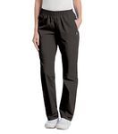 Landau Women's Classic Relaxed Scrub Pant, Black, Medium