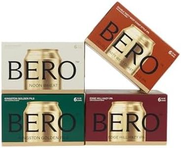 BERO Non Alcoholic Beer Refreshing 4 Flavors Variety, 24 Pack x 12 Oz Cans