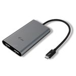 i-tec Thunderbolt 3 to Dual DisplayPort Video Adapter Supports Dual 4K for TB3 Devices: macOS, MacBook, Windows, Linux TB3 to Dual Monitor, Metal Design, G-Sync/Freesync USB C DisplayPort Splitter