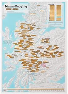 Munro Bagging Scratch Print - Map Poster for Walkers Climbers - Print Size 59.4 (w) x 84.1 (h) cm