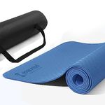 Cockatoo Premium 6 MM TPE Non-Slip, Unrolls Flat Always, Sweat Absorbent Yoga Mat For Women and Men with Cover Bag L-183CM x W-61CM (Blue)