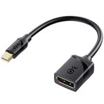 Cable Matters Mini DisplayPort to DisplayPort Adapter (Mini DP to DP) in Black - 8K Resolution Ready - Thunderbolt and Thunderbolt 2 Port Compatible