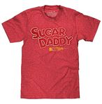 Tee Luv Men's Faded Sugar Daddy Candy Shirt (Red Heather) (M)