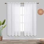 KOUFALL White Semi Sheer Curtains 6
