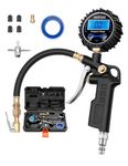 AstroAI Digital Tire Inflator with Pressure Gauge 3-250 PSI, Industrial Tire Pressure Gauge, Heavy Duty Air Compressor Accessories with Air Chuck for Car, SUV, Truck, Motorcycle, Standard Kit 250PSI