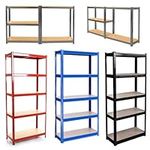 150cm x 70cm x 30cm, Blue 5 Tier Shelves Shelving Units, 875KG Capacity Garage Shed Storage Racking, Metal Rack Boltless Heavy Duty, 5 Year Warranty