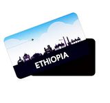 dhcrafts Fridge Magnet Rectangle Acrylic Glass (8.6 x 5.4 cm) Purple Ethiopia Design Pack of 1