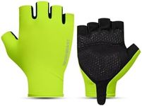 INBIKE Bike Gloves for Women, Shock-Absorbing Pad Fingerless Cycling Gloves, Breathable Half Finger Road Biking Gloves, Anti-Slip Bicycle Gloves Green X-Large