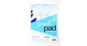 Silvine A4 Graph Pad. 50 Sheets of Quality 90gsm Paper, Printed 1-5-10mm Graph. Ref A4GP