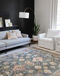 Loloi II SKYE Collection Area Rug SKY-10 SEA / RUST 2'-6" x 7'-6"