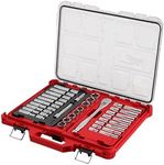 . Milwaukee 47 Pc 1/2” Drive Ratchet & Socket Set with PACKOUT Low-Profile Organizer