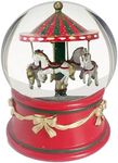 Aobaks Christmas Snow Globe, 120mm Large Christmas Carousel Decoration, Christmas Snow Globe, Santa Snow Globe，Snow Globes Christmas