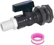 SAVITA Rain Barrel Faucet Kit, 3/4 inch Rain Barrel Spigot Kit with Bulkhead Connector and Thread Sealing Rain Barrel Spigot Adapter for Swimming Pools Tanks Bathtubs Garden Barrels