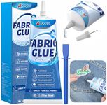 AROOLO 80ml Fabric Glue, Heavy Duty Permanent Washable Adhesive for Clothes & Patches, Waterproof Glue for Denim, Leather, Cotton, Flannel, Polyester, Crafts, Upholstery, Felt, Badges