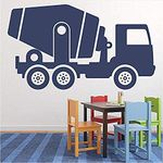 Mixer Truck Construction Lorry Wall Decal Boys Children Room Vinyl Wall Sticker for Bedroom Modern Home Decor Art Pattern 33X58Cm