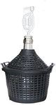 WYSKONT Slim Mouth Basket Bottle with Stopper, Airlock and Plastic Basket, Wine Making Home Brewing Kit, Easy to Carry and Clean, 25 Litre Capacity