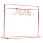 jojofuny BJD Kids Hangers 1 Set Doll Dress Rack, Delicate Doll Garment Metal Rack with Clothing Hangers, Mini Doll Garment Display Rack for Kids Supplies, 5.9 Inch, Rose Gold