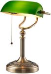 Newrays Glass Banker Desk Lamp with