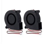 GDSTIME DC 24V 5015 50mm Turbo Blower Cooling Fan 50 x 10mm 2-Pin Brushless Case Fan Cooler Mini Heatsink(Pack of 2)