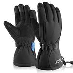 MCTi Winter Ski Gloves Waterproof Windproof Men's Snowboard Snow Work 3M Thinsulate Warm Insulated Gloves Black L