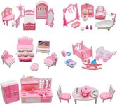 75 Pcs Dollhouse Furniture Set Acce