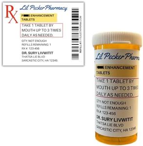 Funny Joke Enlargement Pill Bottle Prank - Gag Gifts for Men - Valentines Gifts for Him – Novelty Gift for April Fools Day – Birthday Gifts for BF Husband – Rude Silly Presents for Boyfriend