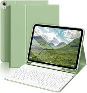 ZKTUYU for iPad 10th Generation Case with Keyboard 10.9 inch 2022, Thin & Light Wireless Detachable Folio Keyboard Cover with Pencil Holder for New iPad 10th Gen, Auto Sleep/Wake (Sage Green)