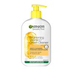 Garnier Vitamin C Brightening Cream Cleanser, Removes Makeup & Impurities, Hydrates & Brightens, For Dull & Uneven Skin, 250ml