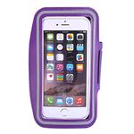 SUPERCB Running Armband for iPhone 8 Plus 7 Plus 6s Pus 6 Plus, Fits Otterbox Defender case, Portholic Exercise Pouch Phone Holder-Fingerprint Access Purple M