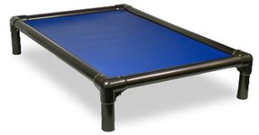 Kuranda Walnut PVC Chewproof Dog Bed - Medium (35x23) - 40 oz. Vinyl - Royal Blue