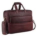 WildHorn Leather Laptop Bag for Men/Office Bag for Men | Fits Upto 15.6 Inch Laptop/MacBook | Laptop Messenger Bag/Leather Bag for Men I Dimension : L-16 inch W-4.5 inch H-12 inch