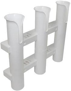 Seasense 50091429 Single Piece 3 Rack Rod Holder, White