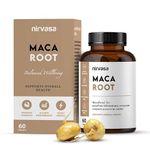 Nirvasa Maca Root Tablets for Men & Women (800mg) | Cholesterol-Free Maca Root Tablets to Improve Energy, Strengt- 60 Tablets Set of 1