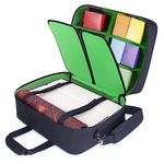 USA Gear XL Magic The Gathering MTG Deck Box Bag Travel Case - Large MTG Card Storage Bag with Padded Shoulder Strap, Customizable Interior, Weather Resistant - Fits Deck Boxes & Sleeved Cards - Green