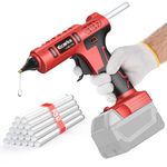 Ecarke Cordless Glue Gun for Mil Waukee 18V Lithium Battery Cordless Hot Sol Glue Gun Great for Repair Crafts DIY (with 20pcs 11mm Glue Sticks)