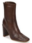 TRUFFLE COLLECTION Women's DONTE2 Brown PU Boots - UK 6