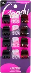 Goody Small Basic Half-Claw Hair Clips, 12-Count – 3-Prong Claw Clips for All Hair Types, Neutral Colors (Black, Tortoise, Clear), SlideProof Grip for All-Day Hold