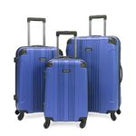 KENNETH COLE Reaction Out of Bounds 4-Wheel Hardside 3-Piece Luggage Set: 20" Carry-on, 24", 28",Navy Blue