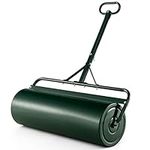 IRONMAX Lawn Roller, 30 Gallons/113 L Manual & Tow-Behind Steel Sod Roller w/Push Pull Handle, Lawn Rollers Tow Behind Water Filled for Yard, Park, Garden, Ball Field (30 Gallons, Green)