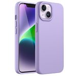 JETech Silicone Case for iPhone 14 Plus 6.7-Inch, Silky-Soft Touch Full-Body Protective Phone Case, Shockproof Cover with Microfiber Lining (Light Purple)