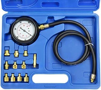 JIFETOR Oil Pressure Gauge Tester Kit Engine Transmission Fluid Test Tool Set 12PCS, 500psi Automotive Mechanical Automatic Gearbox Line Pressure Meter for Car Truck Motorcycle ATV