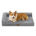 COSY KISS Orthopedic Dog Beds for Medium Szie Dog, Pet Couch for Small Dog Cat (Grey, XL (44 * 32 * 7inch)) (Grey, L(91X69X17cm))