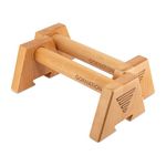 GORNATION Wooden Parallettes, Beech Wood Parallettes Bars, Wood Bars for Calisthenics, Fitness, Handstand & Push Up, Non-Slip Feet & Portable Calisthenics Equipment for Home and Outdoor Workouts