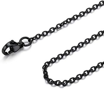 FOCALOOK Collar Rolo Mini Belcher 2mm Cadena Redonda Delgada Acero Inoxidable 316L Mujer Muchacha 20 Pulgadas Joyería Simple de Moda Regalo Año Nuevo