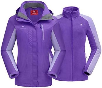 CAMEL CROWN Women's Ski Jacket Waterproof 3 in 1 Winter Jacket Windproof Warm Fleece Hooded Snowboard Mountain Snow Coat